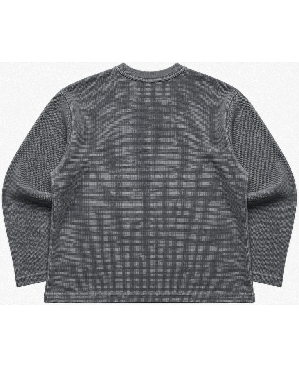 Grey Acid Wash Waffle Knit