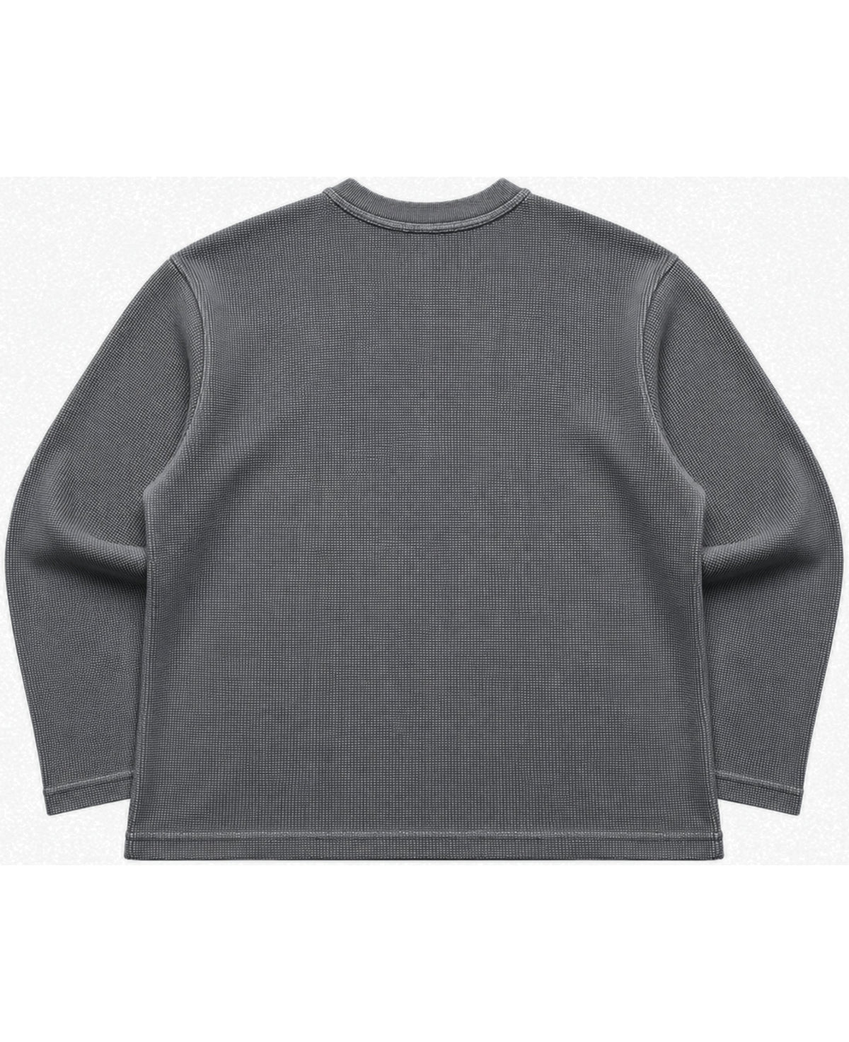 Grey Acid Wash Waffle Knit